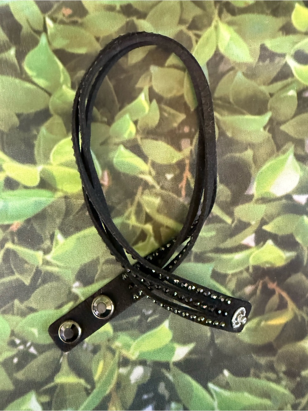 Swarovski Crystal Black Studded Wrap Bracelet - Picture 9 of 10
